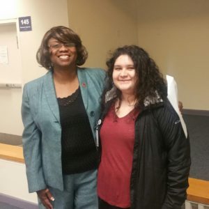 Hazel Robinson and HU Student Candy Martinez